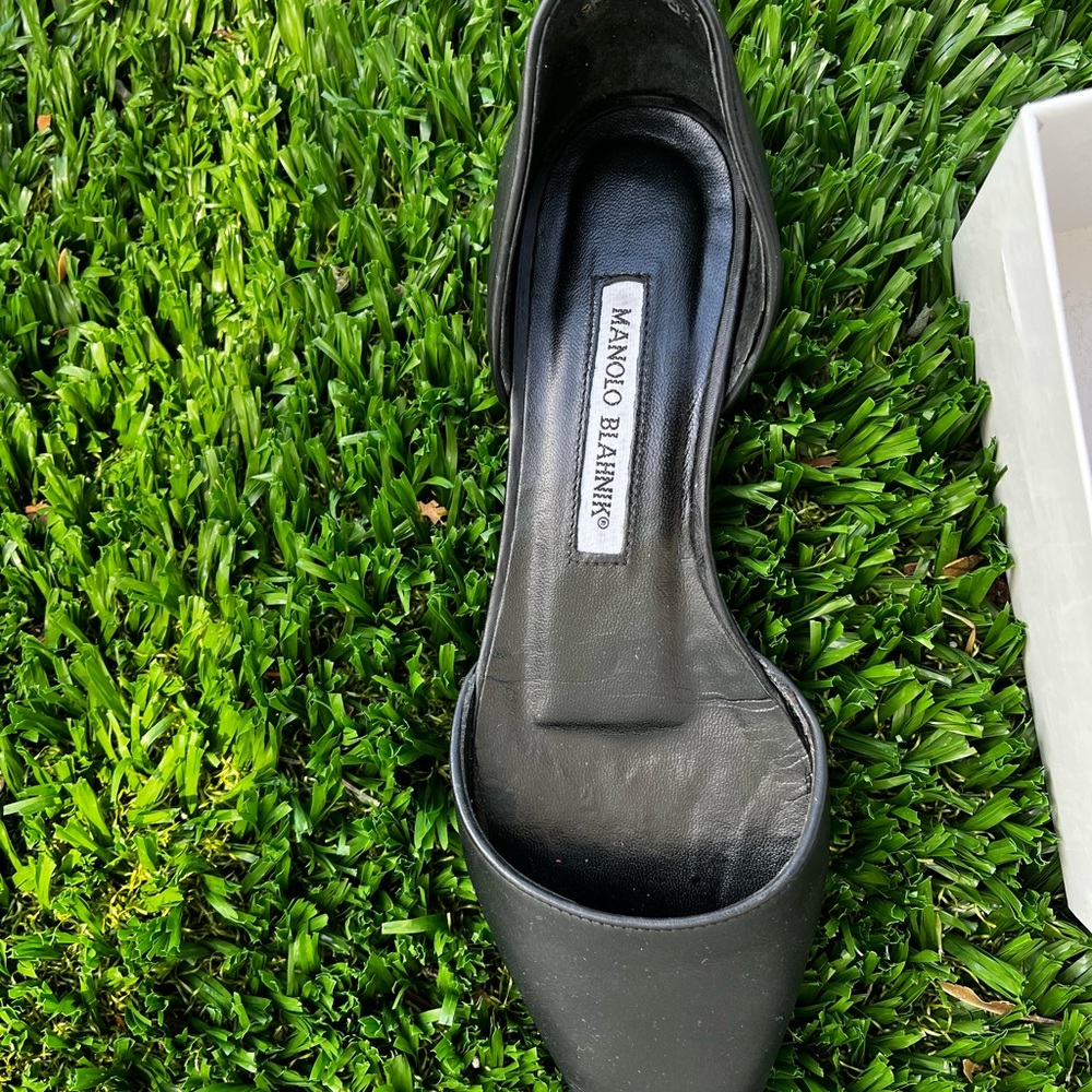 Pointed toe flat, genuine leather!